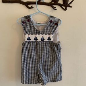 Smocked Sailboat Shortall